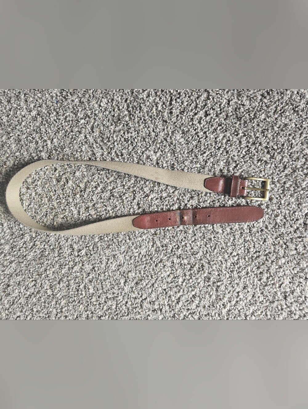 L.L. Bean Tan Embossed Leather Belt - Picture 5 of 7